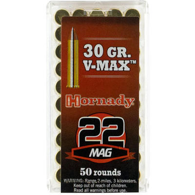 Hornady Rimfire Ammo .22 Magnum (WMR) V-Max 30 Gra