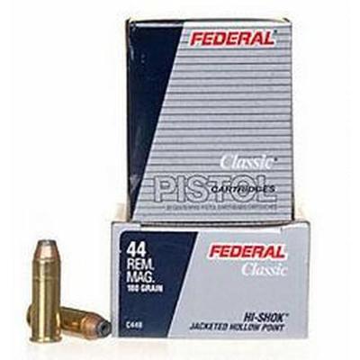 Federal Ammo 44 Magnum JHP 180 Grain 20 Rounds [C4