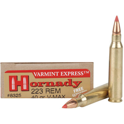 Hornady Ammo 223 Remington V-Max 40 Grain 20 Round