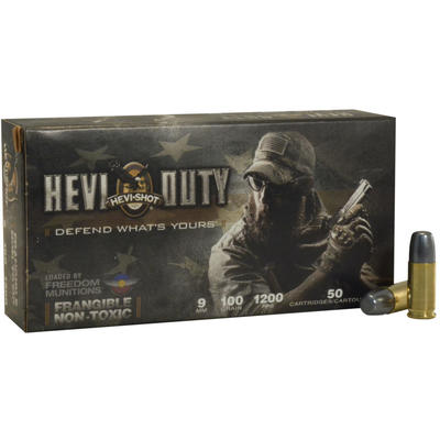 Hevishot Ammo Hevi-Duty 9mm 100 Grain Non-Toxic 50