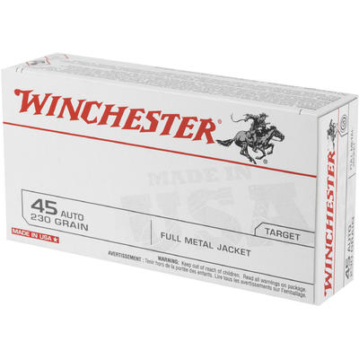Winchester Ammo Best Value 45 ACP 230 Grain FMJ 50