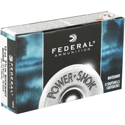 Federal Shotshells Power-Shok 12 Gauge 2.75in 12 P