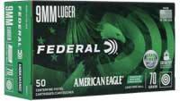 Federal Ammo American Eagle IRT 9mm 70 Grain Lead-