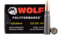 Wolf Ammo AK-47 7.62x39mm HP 123 Grain 700 Rounds