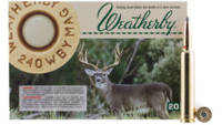 Wby Ammo .240 weatherby magnum 100 Grain nosler pa
