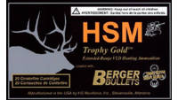 HSM Ammo Trophy Gold 7mm WSM BTHP 168 Grain 20 Rou